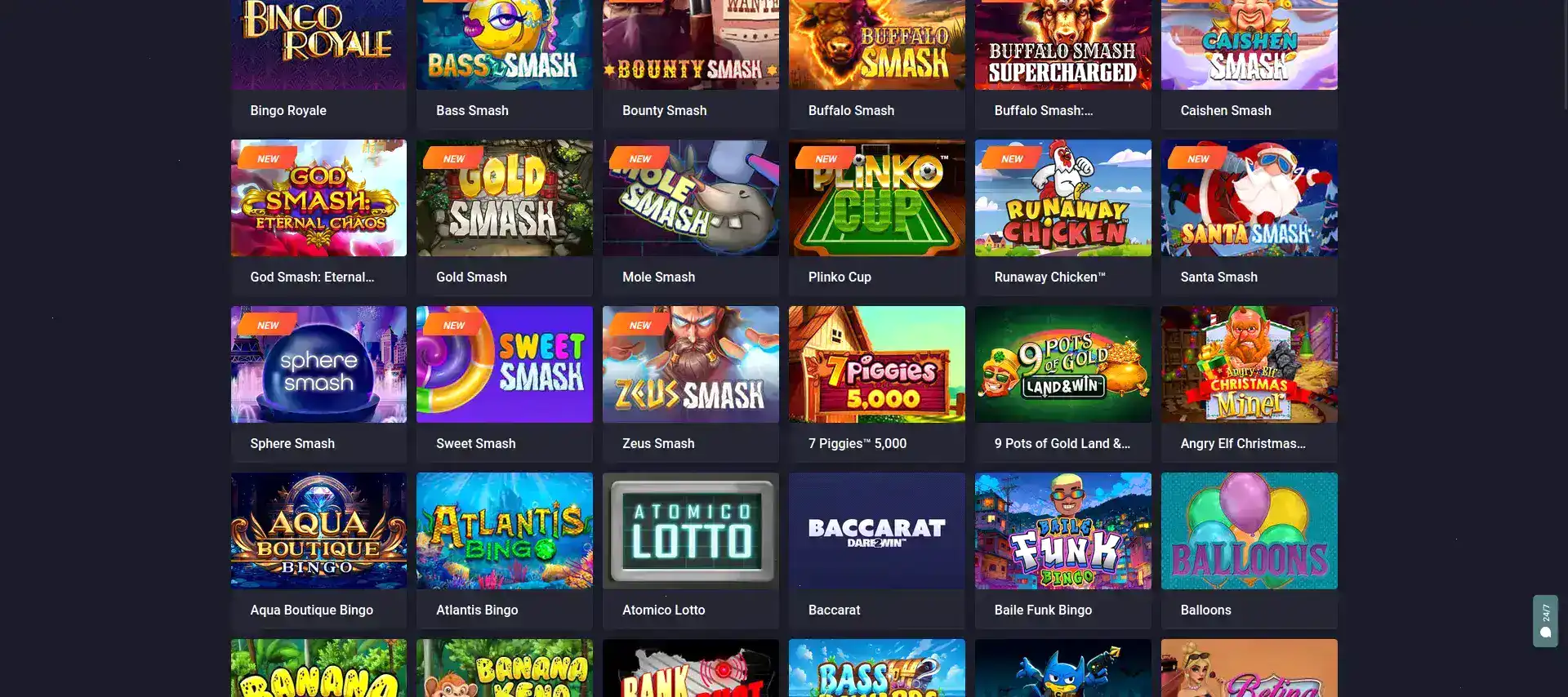 Интерфейс мобильного приложения Matreshka casino